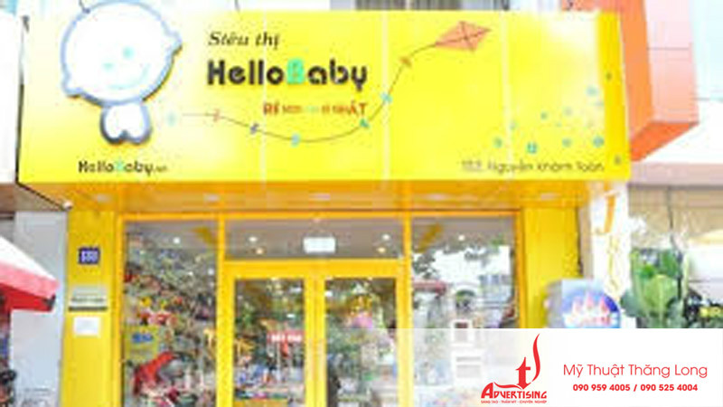 Thiết kế, làm biển shop quần áo, shop thời trang trẻ em tại Hà Nội